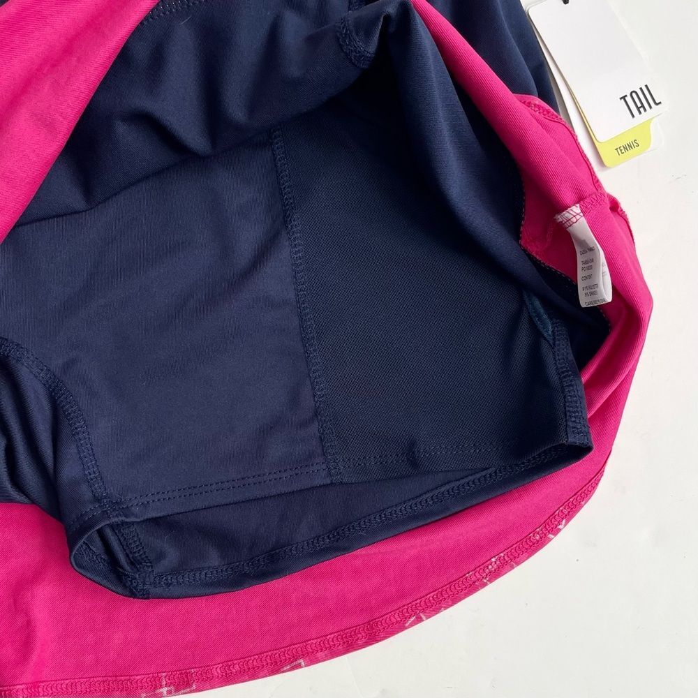 🐝 Tail Navy Blue Pink Bounce Skirt Side Slit Tennis Skort - Picture 7 of 10